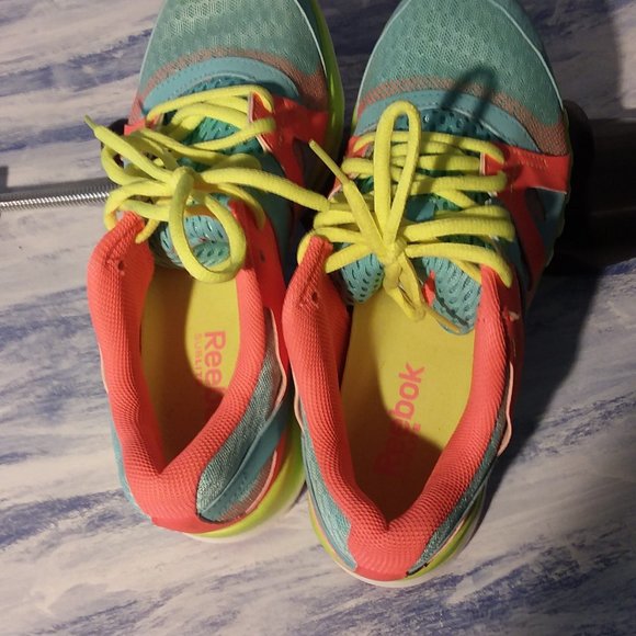 Reebok Sublite Duo Teal Pink Neon Flow Trainers Running Woman size 7 - Picture 8 of 9
